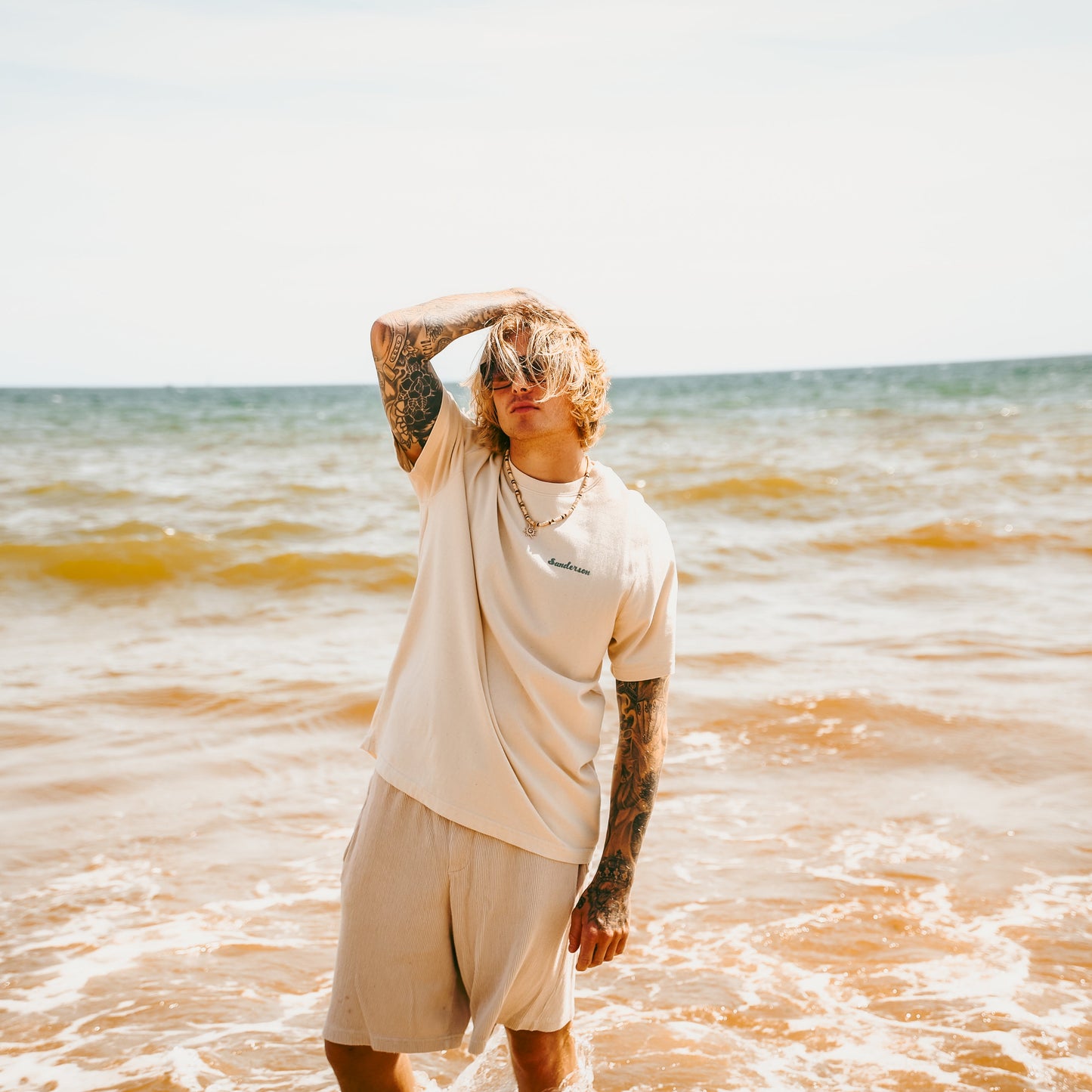 Sanderson Organic Surf T-Shirt - Natural Raw
