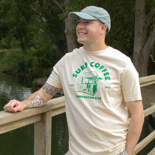 Sanderson Surf Coffee T-Shirt - Cream