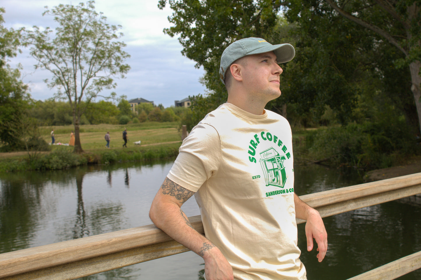 Sanderson Surf Coffee T-Shirt - Cream