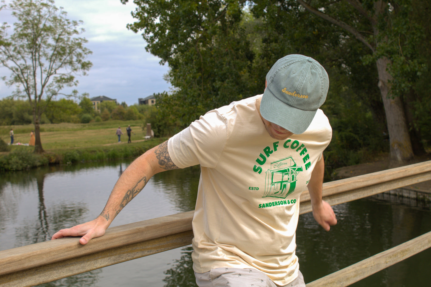 Sanderson Surf Coffee T-Shirt - Cream