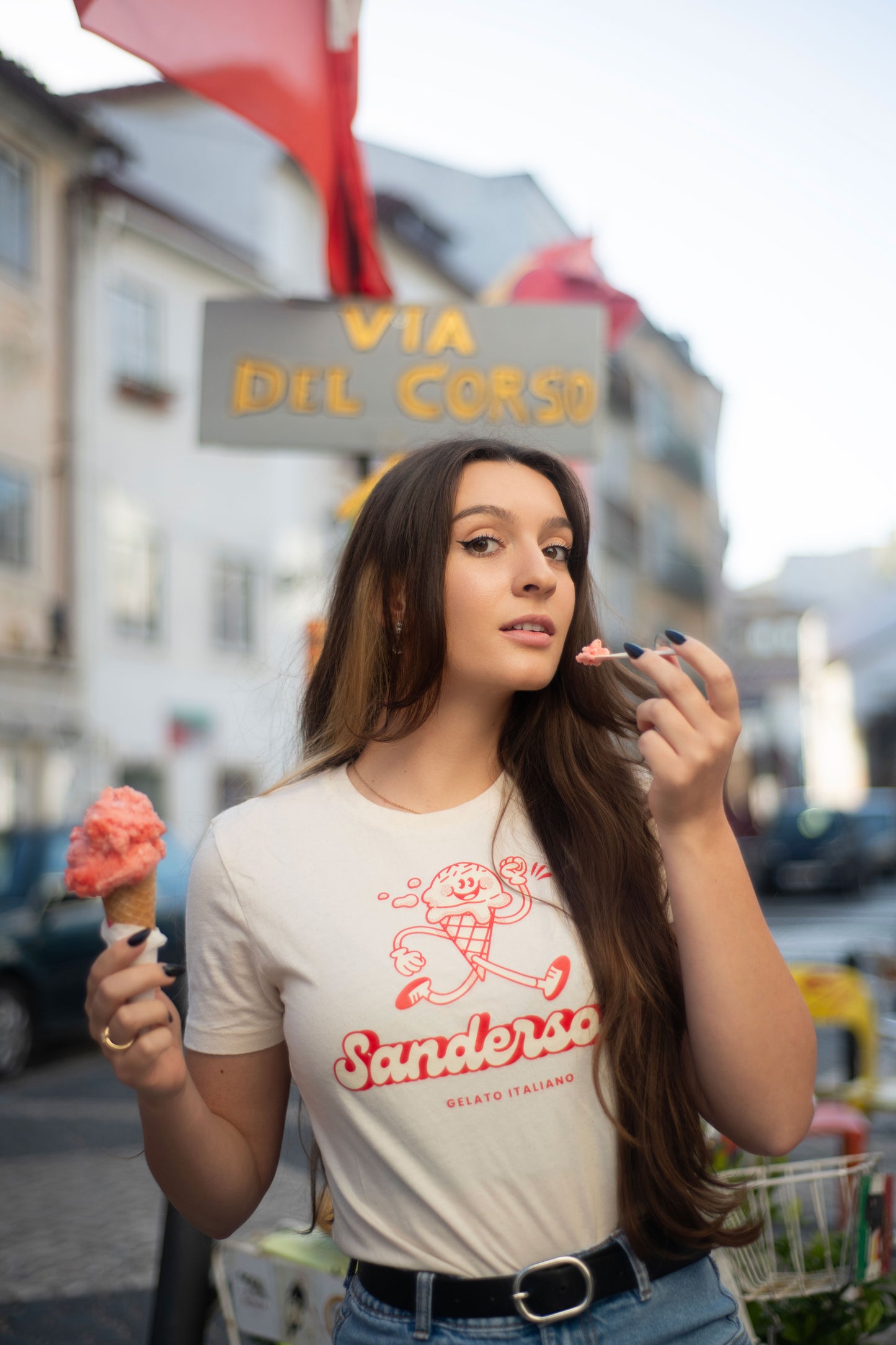 Sanderson Women’s Gelato Italiano T-Shirt - Natural Raw