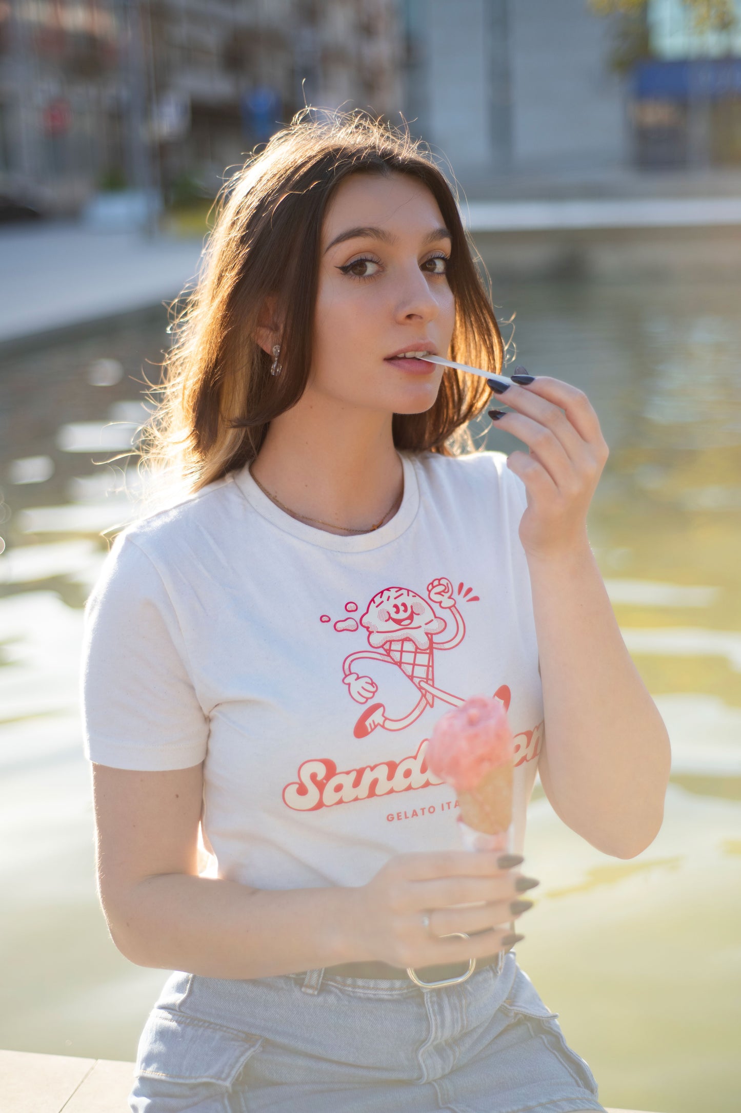 Sanderson Women’s Gelato Italiano T-Shirt - Natural Raw