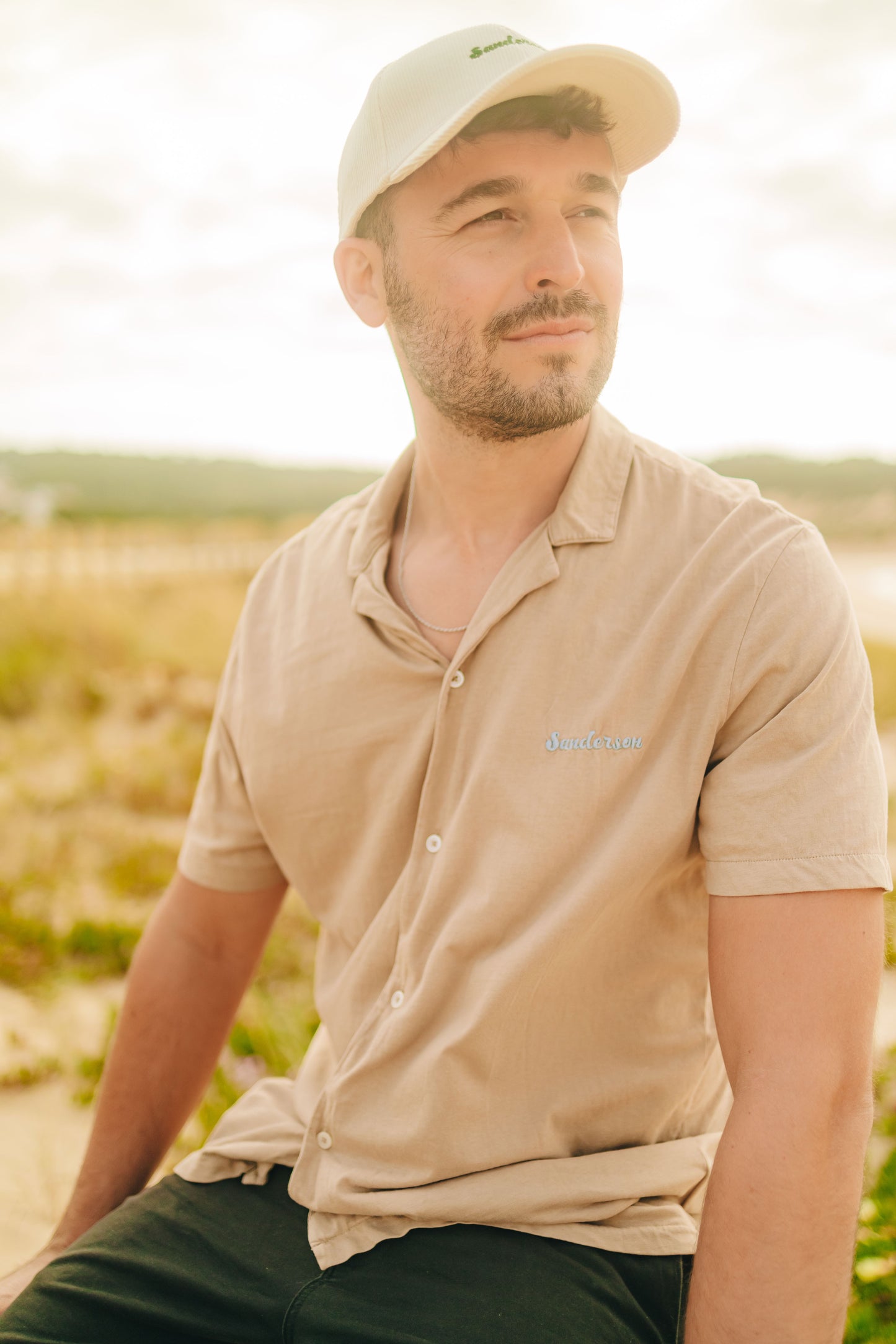 Sanderson Bowling Shirt - Washed Cream Coffee